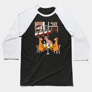 Alpaca In The Milk Bar With A Llama Baseball T-Shirt